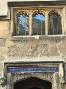 Gothic architectural detail of educational institution
