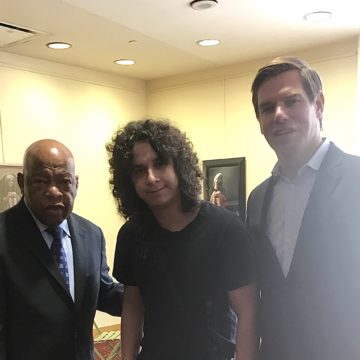 Chris’ son Skyler meeting his hero and our Congressman John Lewis with Congressman Eric Swalwell