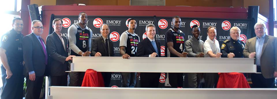 BROOKHAVEN OFFICIALS PARTICIPATE IN ATLANTA HAWKS ‘BEAM SIGNING’ - Chris Balch pictured at right