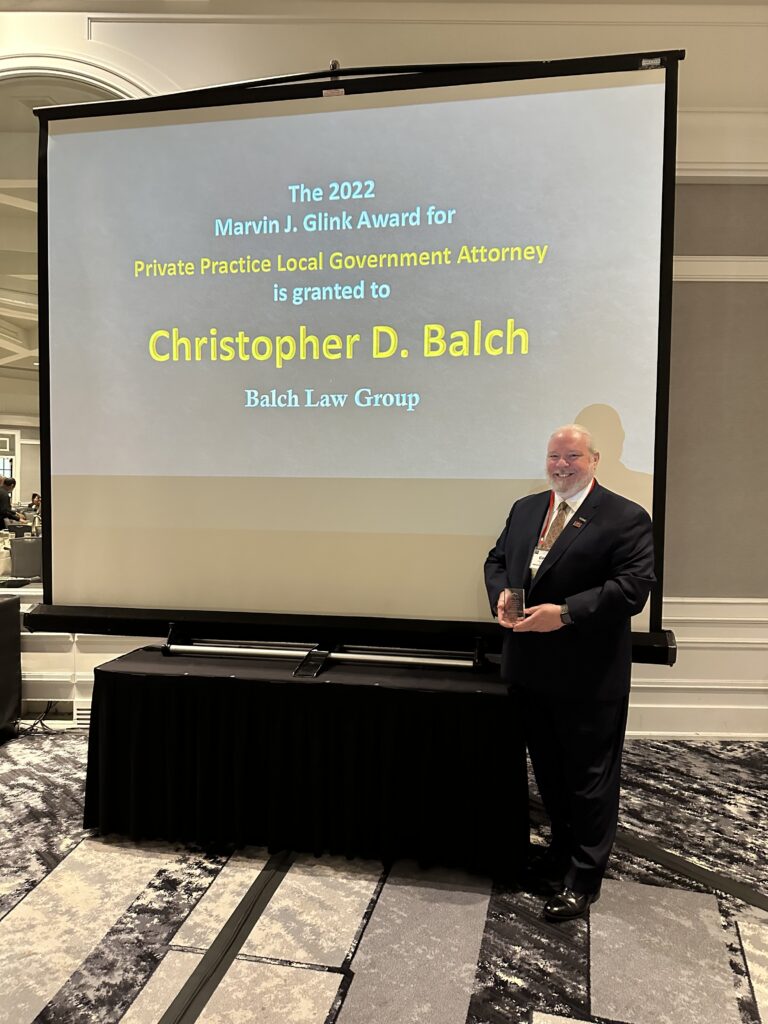 International Municipal Lawyers Association Honors Chris Balch